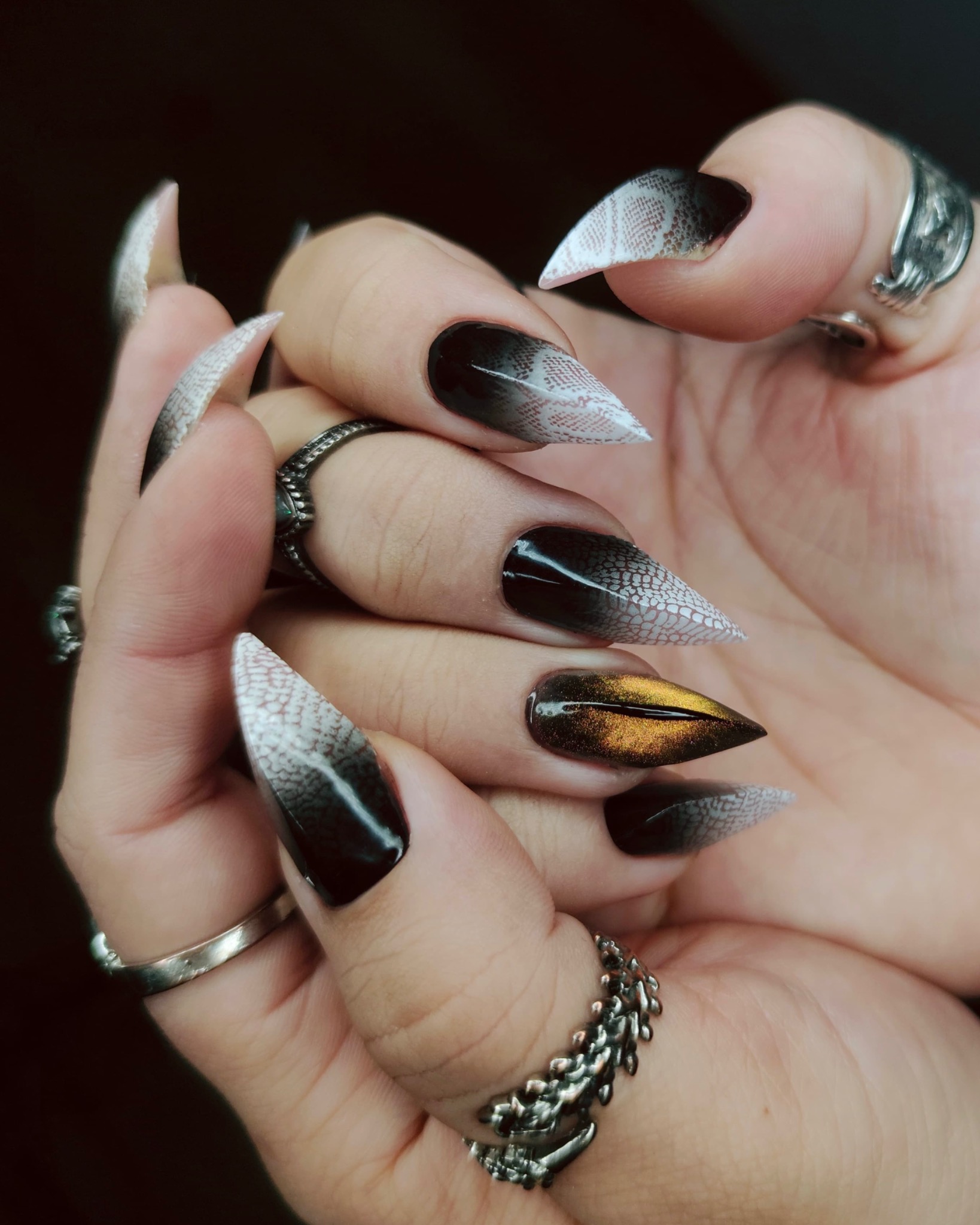 Efecto print realizado en Medussa Nails, Madrid
